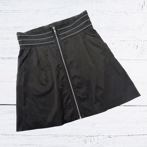 Aqua Black Zipper Mini Skirt (with pockets!)